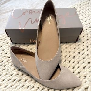 Crown Vintage Dalton Taupe Grey Ballet Flats 8.5